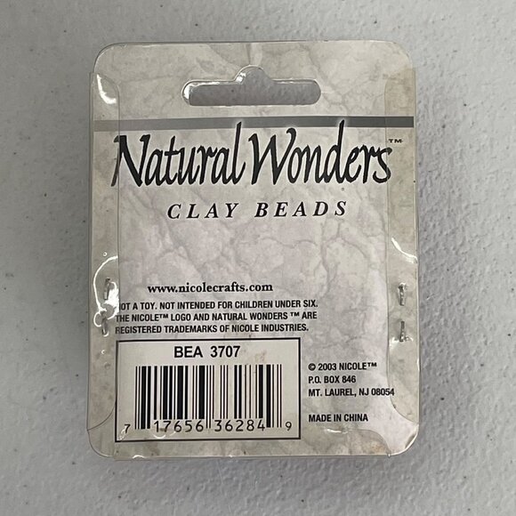 VTG 2003 Nicole Crafts Natural Wonders Colorful Clay Beads 4 Pack BEA 3707 NEW - Picture 3 of 3